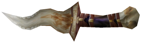 "Monster - Dagger, Curved Bone Bloody"