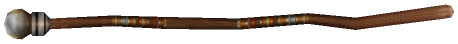 "Monster - Staff, Wooden Handle Rounded Head Low Yellow Glow"