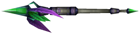 "Monster - Wand, Horde Green Feathered"