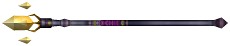 "Monster - Staff, Jeweled D01/B02 Yellow w/Low Red Flame"
