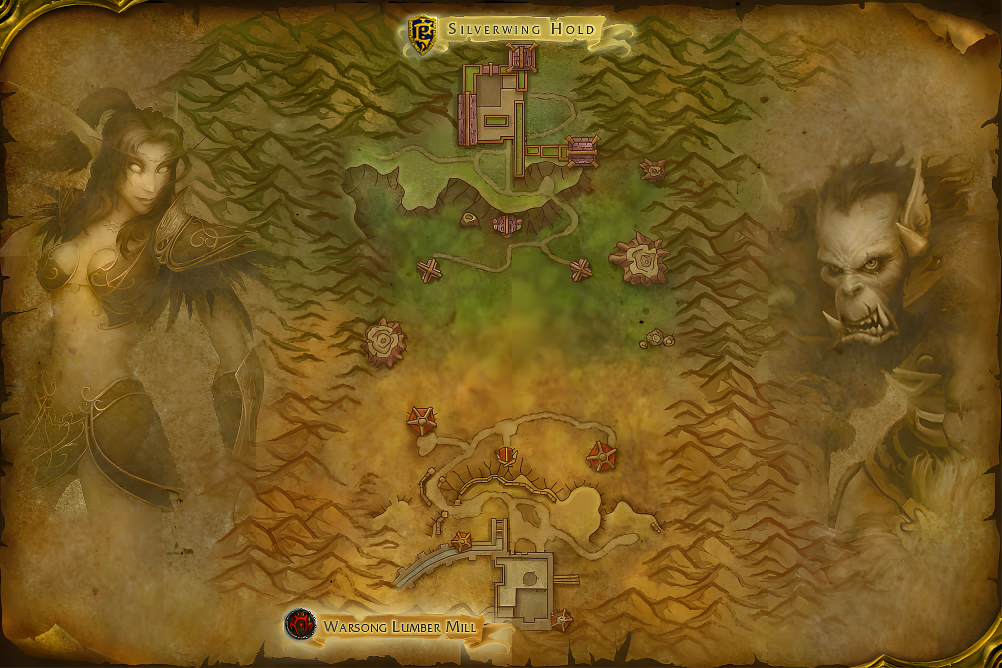 Map of Warsong Gulch